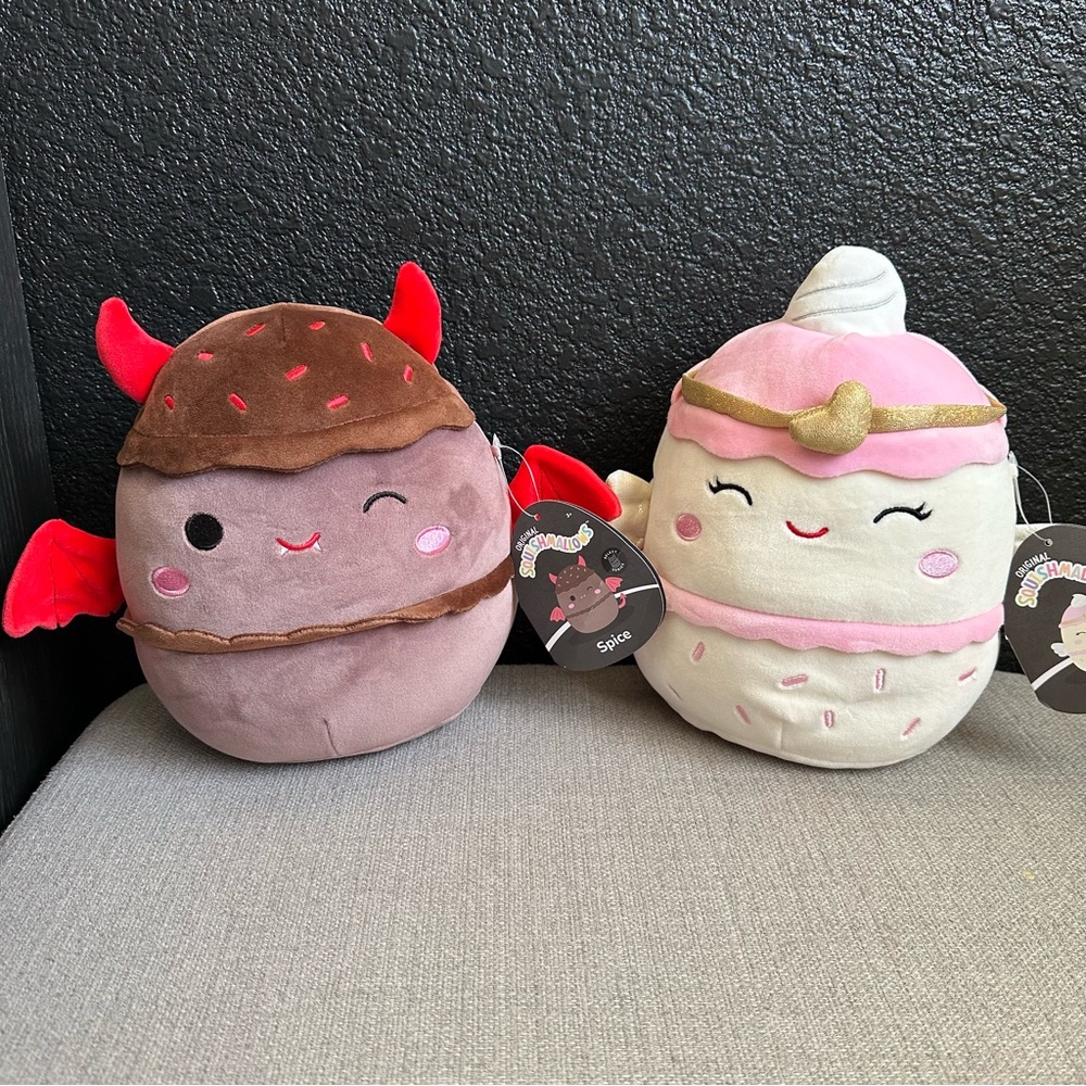 Squishmallows Select Series Sugar And Spice Food Cake Set 8” Kellytoy